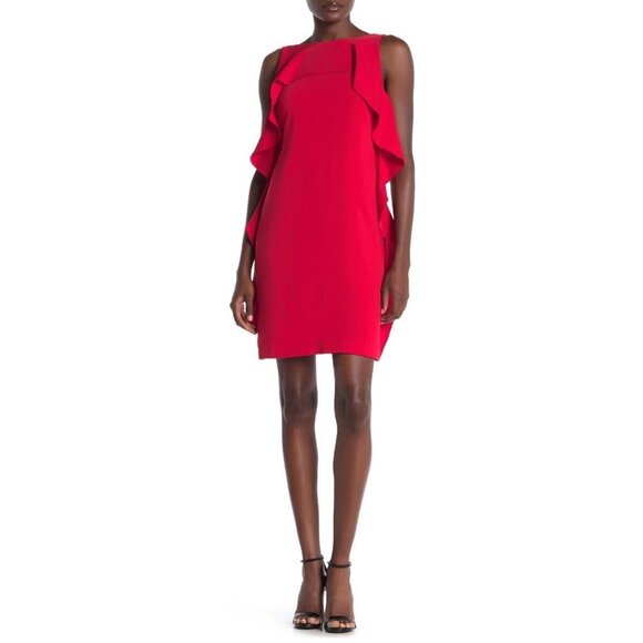 TRINA TURK Cosmopolitan Ruby Rose Ruffle Cocktail Dress Sz 4 NEW with tags - Picture 1 of 4
